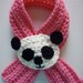 Crochet Panda Scarfette Scarf Pattern PDF