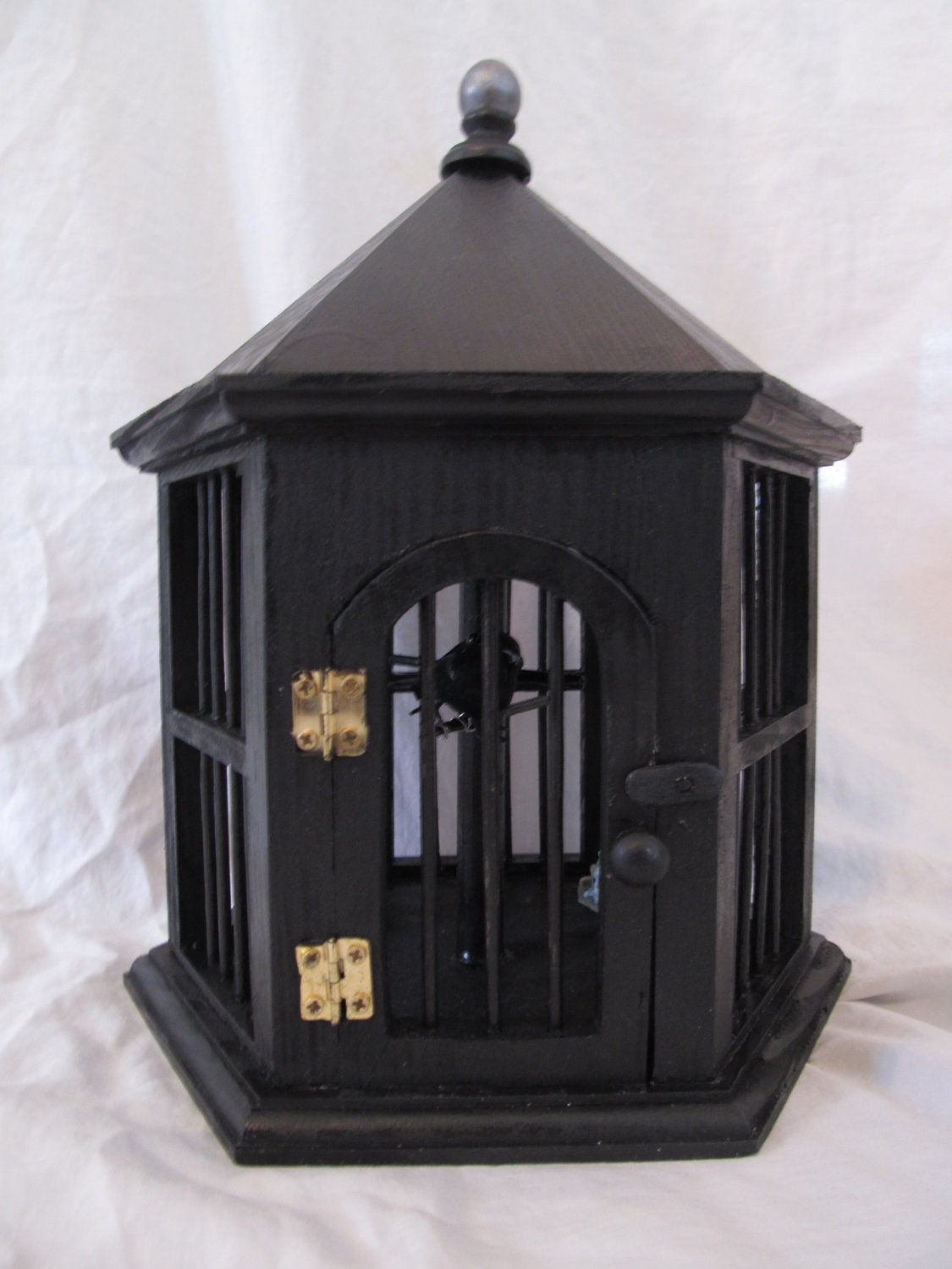 Your Own Personal Raven In A Painted Black Cage