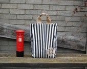 Miss Stripey - large tote striped handmade bag