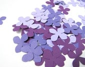 Purple Petal Confetti by Kiwi Tini Creations,flower die cuts, purple ombre confetti