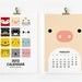 SALE - 2013 Calendar Cute Animal 4 x 6 Free Shipping
