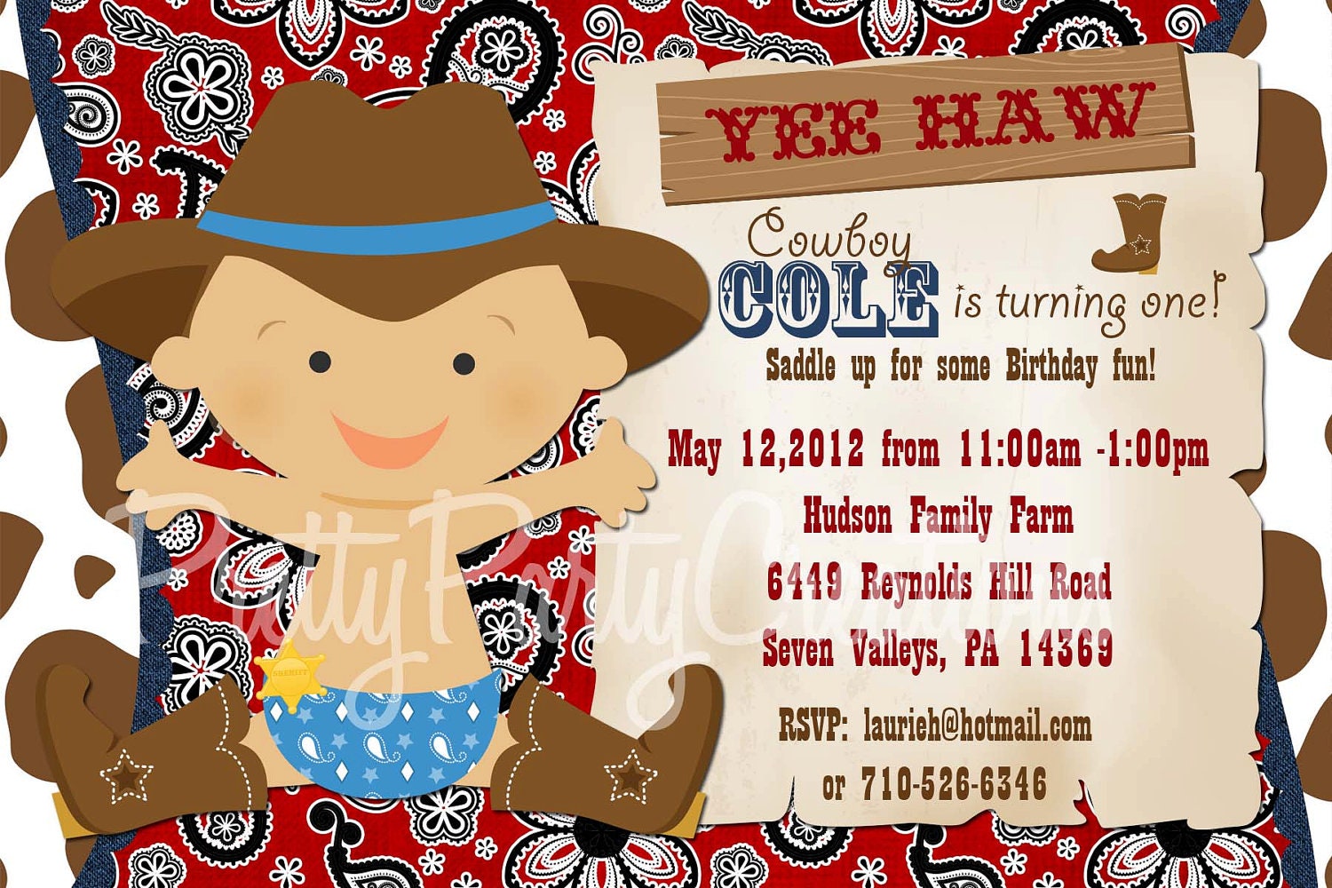 Baby Cowboy Invitations