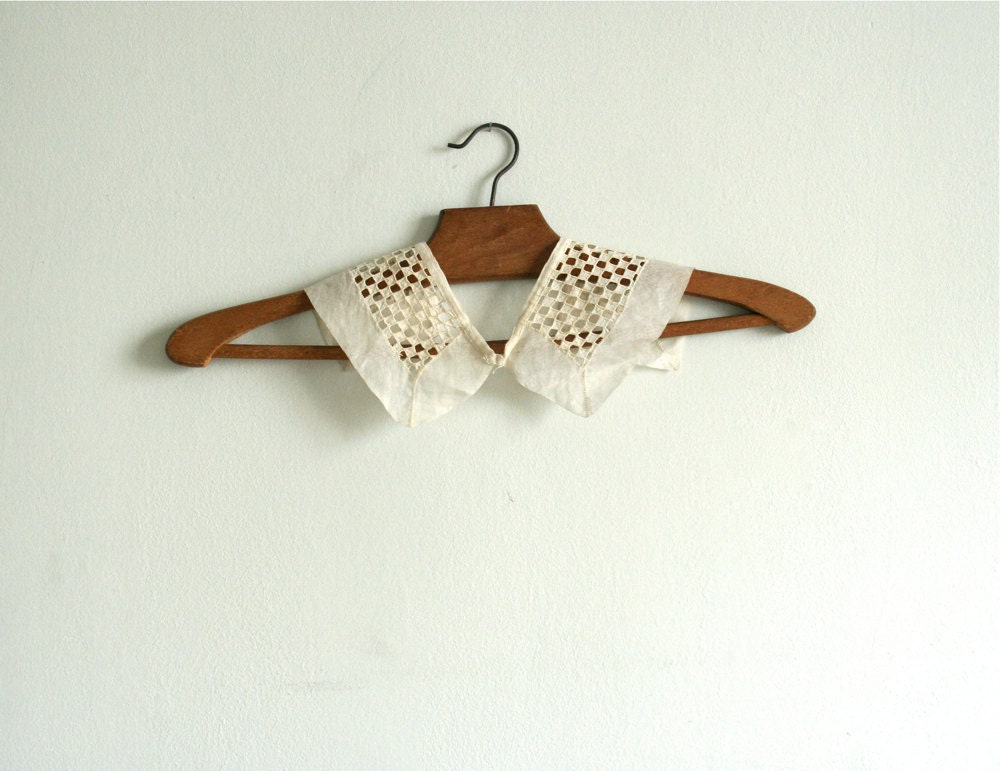 vintage french handkerchief linen collar