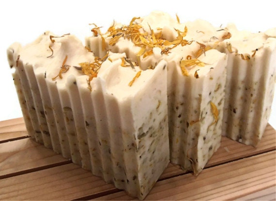 Calendula Tea Tree Soap - Natural Organic Soap - Pure Castile Soap - French Milled Soap - Vegan