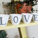 LOVE vintage tea cups - wedding decoration - set of four