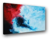 Unique Large Painting Abstract Original Painting Red White and Blue Painting on Canvas Contemporary Art 36x24 by Heather Day
