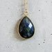Blue Fire Labradorite 14K Gold Filled Necklace