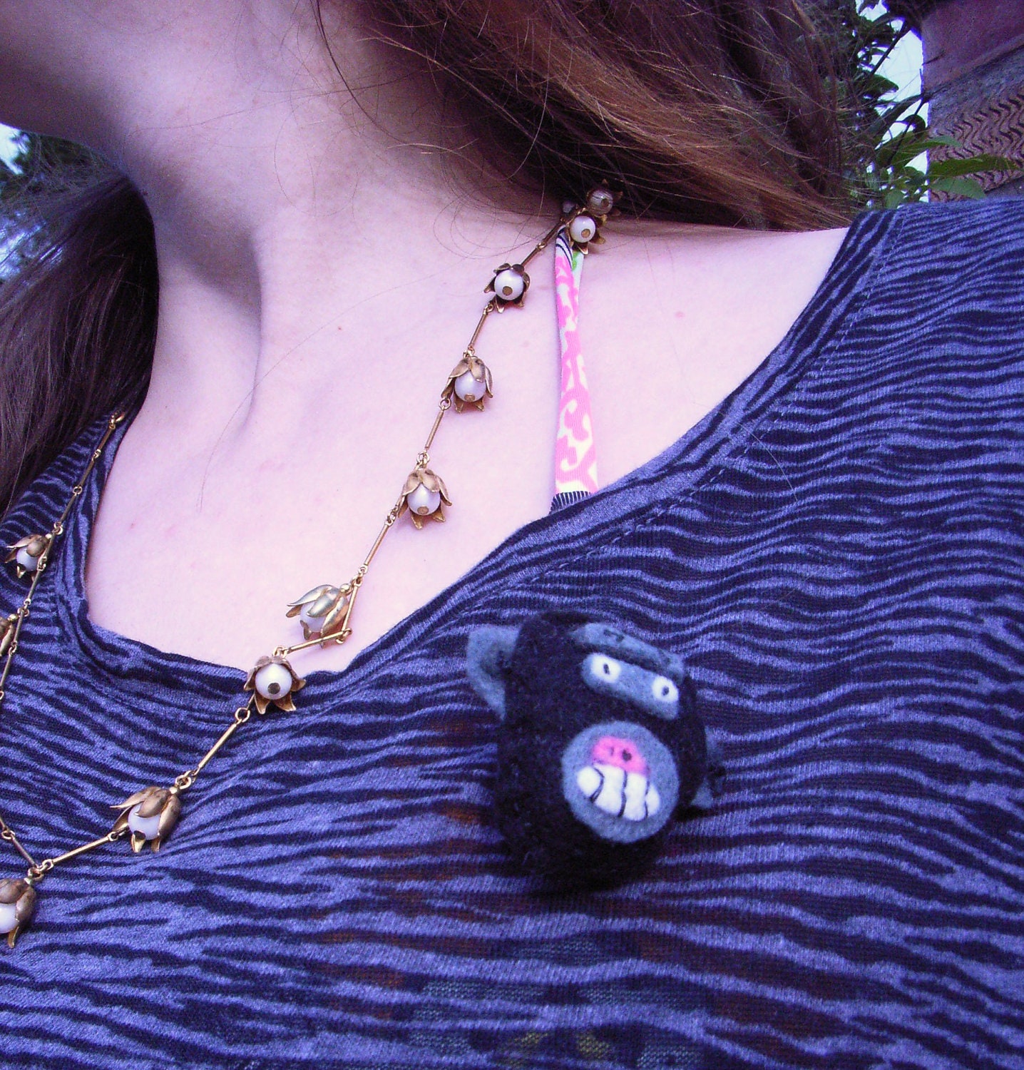 Brilla Gorilla Brooch, pin, accessory, badge.