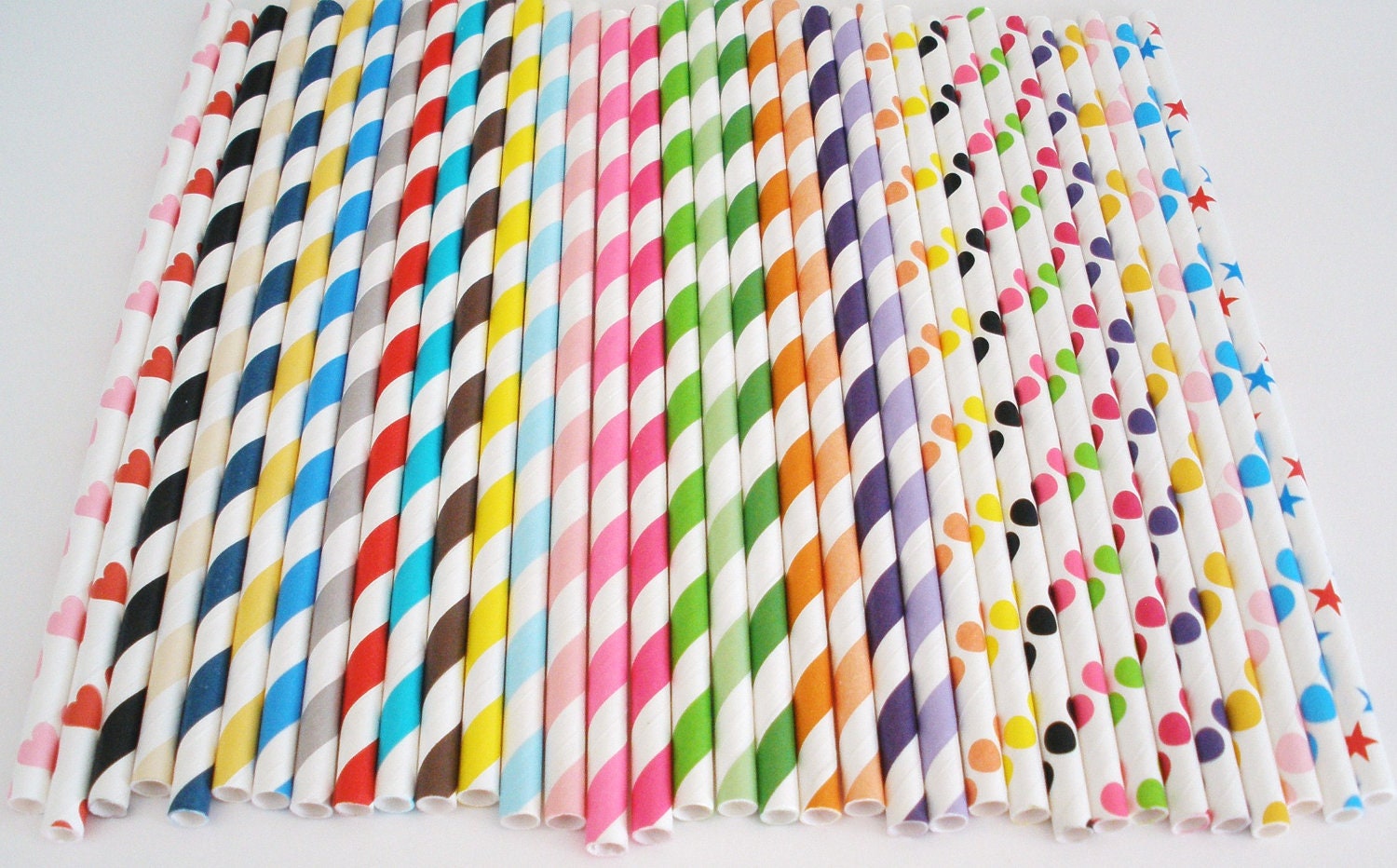 50 Paper Straws.. PICK your Color(s) Any Color, Any Design, Mix or Match.Your Choice...Paper Drinking Straws....Cake Pop Sticks...Weddings