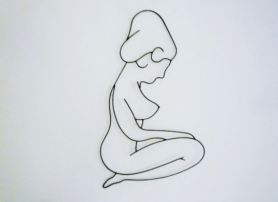 Vintage Wire Sculpture of a Woman