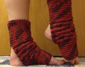Yoga Socks in ORGANIC Berry Red Cotton -- for Yoga, Dance, Pilates, Pedicures
