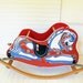 Bouncing Wooden Red Rocking Horse - Vintage Ride On Photo Prop - Shabby Farmhouse Doll Display Decor - FREE Shipping