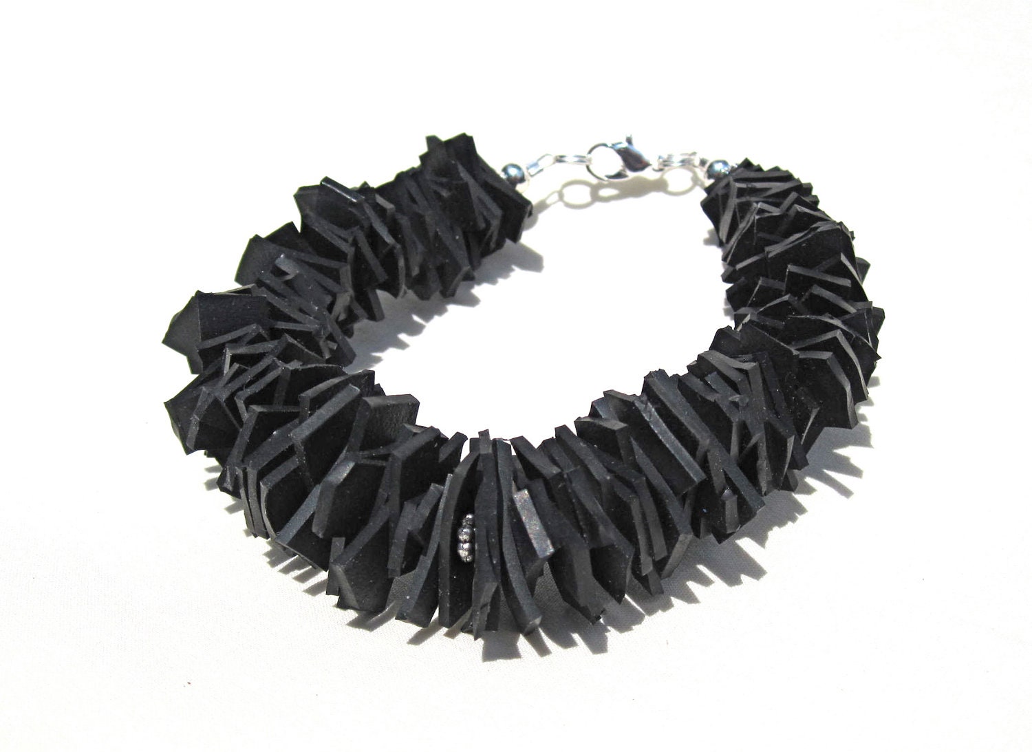Upcycled Recycled / Inner Tube / Bracelet / Jewelry / Eco Friendly