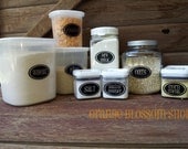 Vinyl Lettering-Set of 8 Custom Kitchen Labels