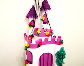 Pretty Purple and White Castle Pinata