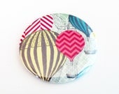 Hot Air Balloons Everywhere - Colorful Hot Air Balloon Pocket Mirror