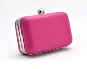 The Vivien Minaudiere in Magenta leather