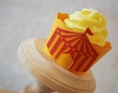 Vintage Circus Tent Cupcake Wrappers Set of 12  By Your Little Cupcake