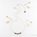 Gold burgundy wine garnet necklace " Granita "
