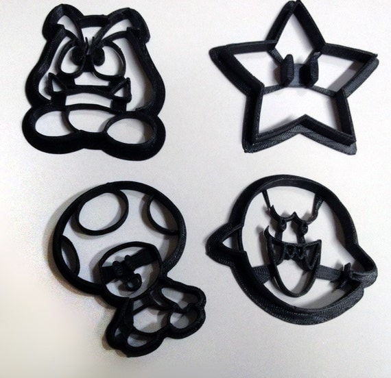 Mario Cookie Cutters - Set of 4
