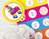 piñata party circles - printable file - editable
