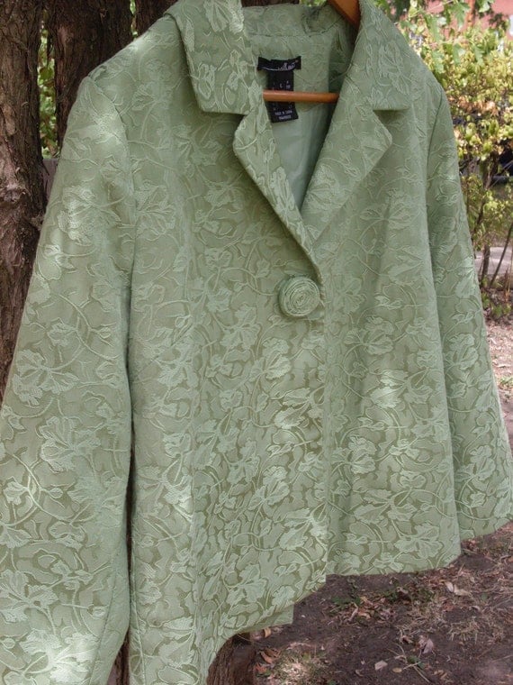 Vintage Willi Smith Jacket, green lace look