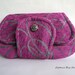 Pocket Clutch / the larger version in Purple with gray design