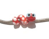 Lampwork big hole beads fits bracelet-handmade glass large hole beads- European charm beads- Snake Lampwork Big Hole Bead