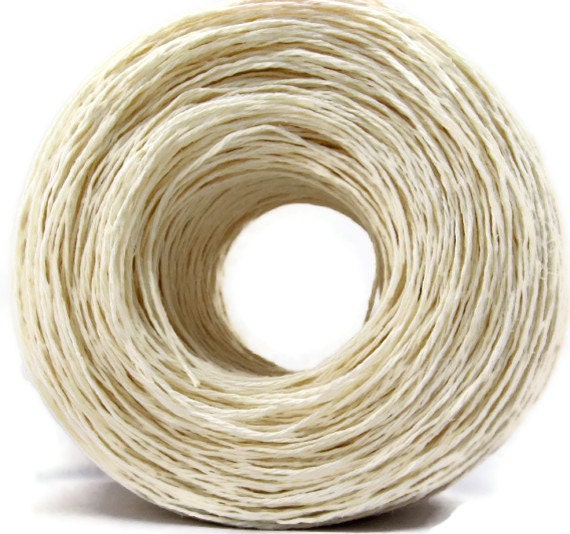 Hemp Yarn,  Fair Trade, Wholesale White Hemp Twine, Vegan Yarn, Choose Fingering, DK or Light Worsted