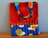 Personalized Children's Crayon Bag, SALE, Hotair Balloons, Eco- Friendly
