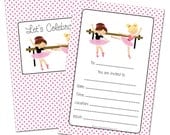 Ballerina Themed Fill-In Party Stationery Package (Qty 12) Il_170x135