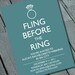 FLING before the RING BACHELORETTE Party Invitation: Digital printable file