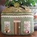 Key to My COTTAGE Pillow 9.5 x 9 inches House Home Decor Prim Primitive Handmade CharlotteStyle Folk Art