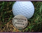 GOLF MARKER or Pocket Token - Personalized Sterling Silver Hand Stamped Golf Ball Marker or Pocket Token