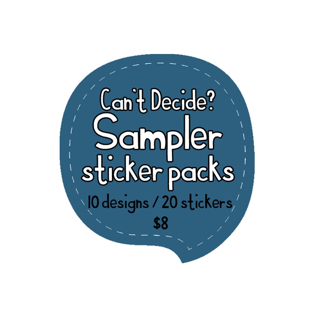 CAN'T DECIDE Sampler Sticker Packs Il_570xn