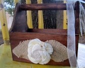 Personalized You Pick The Colors Custom Woodland Rustic Flower Girl Basket Elegant Vintage Shabby Chic Wedding Decorations