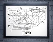 Tokyo Lineposter - White/Black