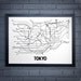 Tokyo Lineposter - White/Black