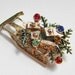 Vintage Santa Sleigh Rhinestone Brooch