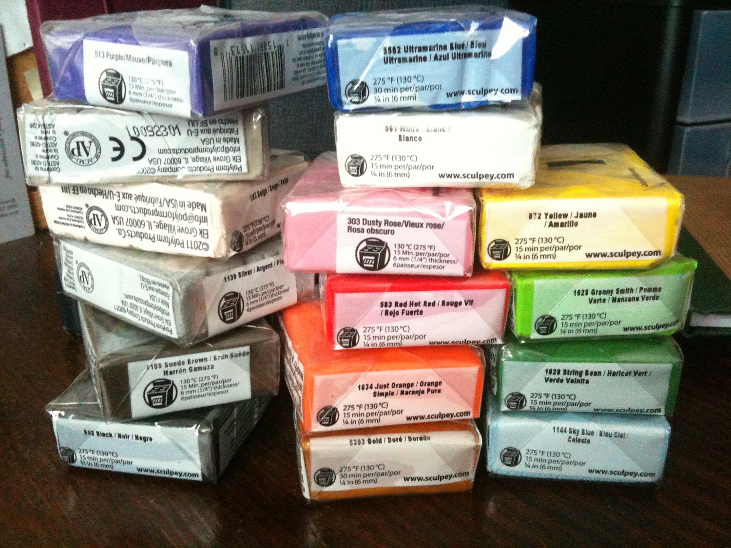 16 Premo/ Sculpey Polymer Clay Blocks