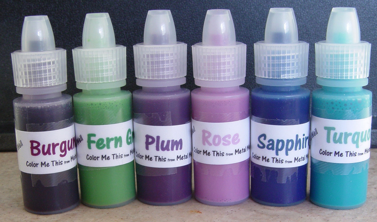 Color Me This Custom Blended Patinas for Metals (Sample Pack, 6 Colors),