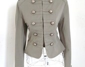 Vintage  Gothic Military jacket Steampunk Victoriana Burlesque  jacket coat L