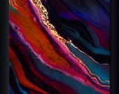 12 x12 Print: Colourful Jewel Toned Abstract