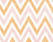 Chevron in Peachy (Simpatico) by Michelle Engel Bencsko for Cloud 9 Fabrics, 100% organic cotton, 1/2 yard