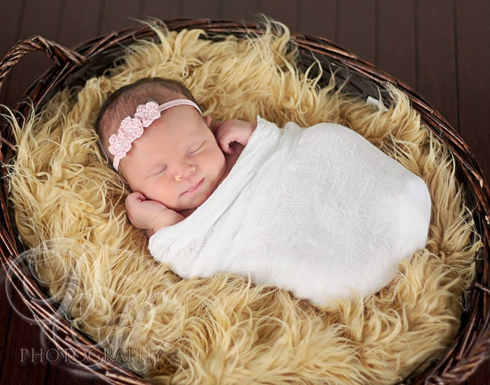 Newborn Headband, Crochet Baby Headband, Baby Girl Headbands, Flower Headband, Baby Crochet Headbands