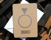 Congratulations Wedding Card - letterpress cards by BIMPRESSED - Kraft paper