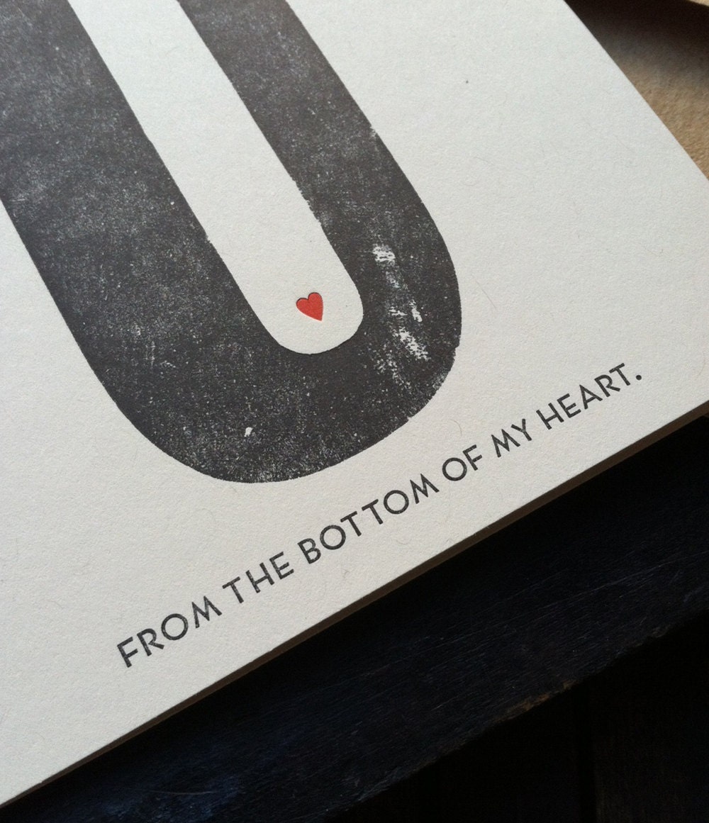 Thank you card  -- letterpress cards ---- by BIMPRESSED