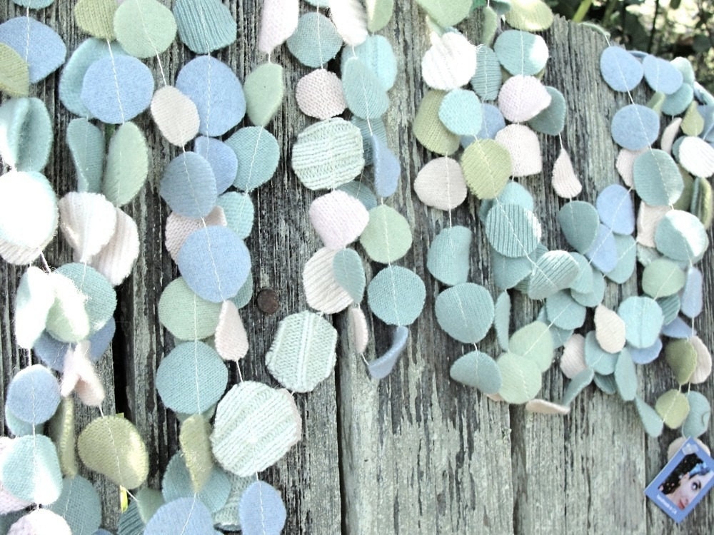garland pastel wool eco-friendly party decor