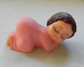 10 vintage 1950s miniature plastic baby girl dolls //  perfect for a cake topper or baby shower game