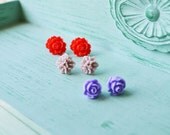 Summer Evenings Flower Stud Earrings Set